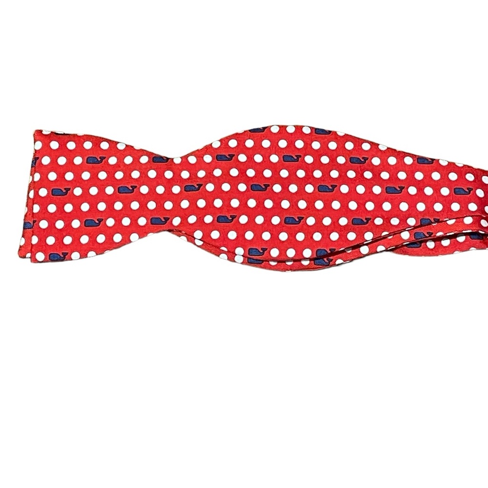 Vineyard Vines Men’s Bow Tie Whales Polka Dots Red White Blue B28